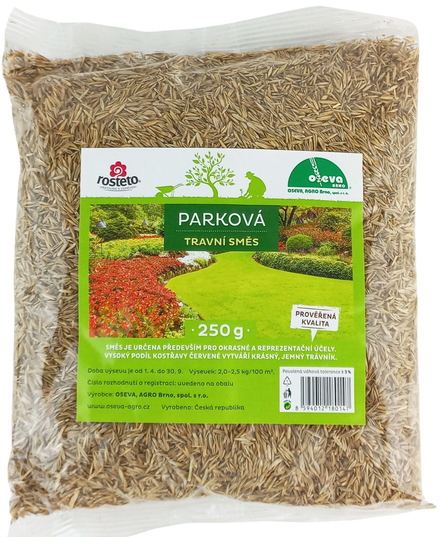 Trávna zmes Parková, Rosteto