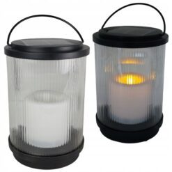Solárny LED lampáš, malý valec