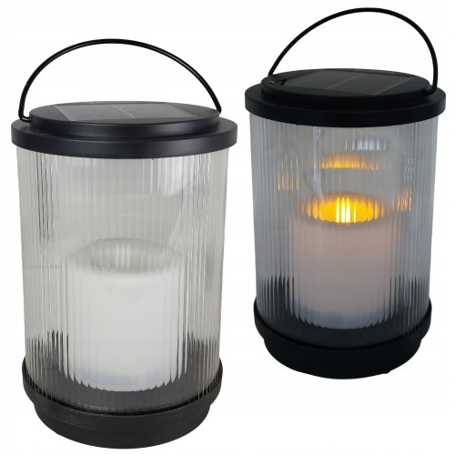 Solárny LED lampáš, malý valec