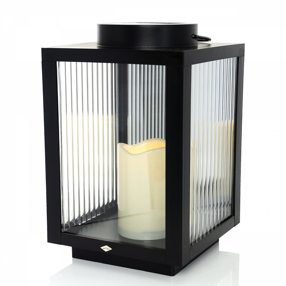 Solárny LED lampáš, hranol