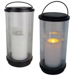 Solárny LED lampáš, veľký valec